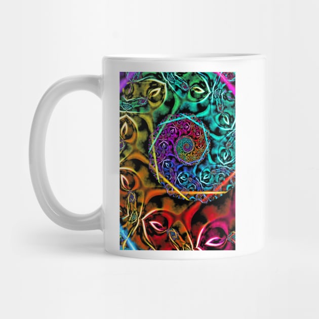 colourful fractal spiral by pinkal